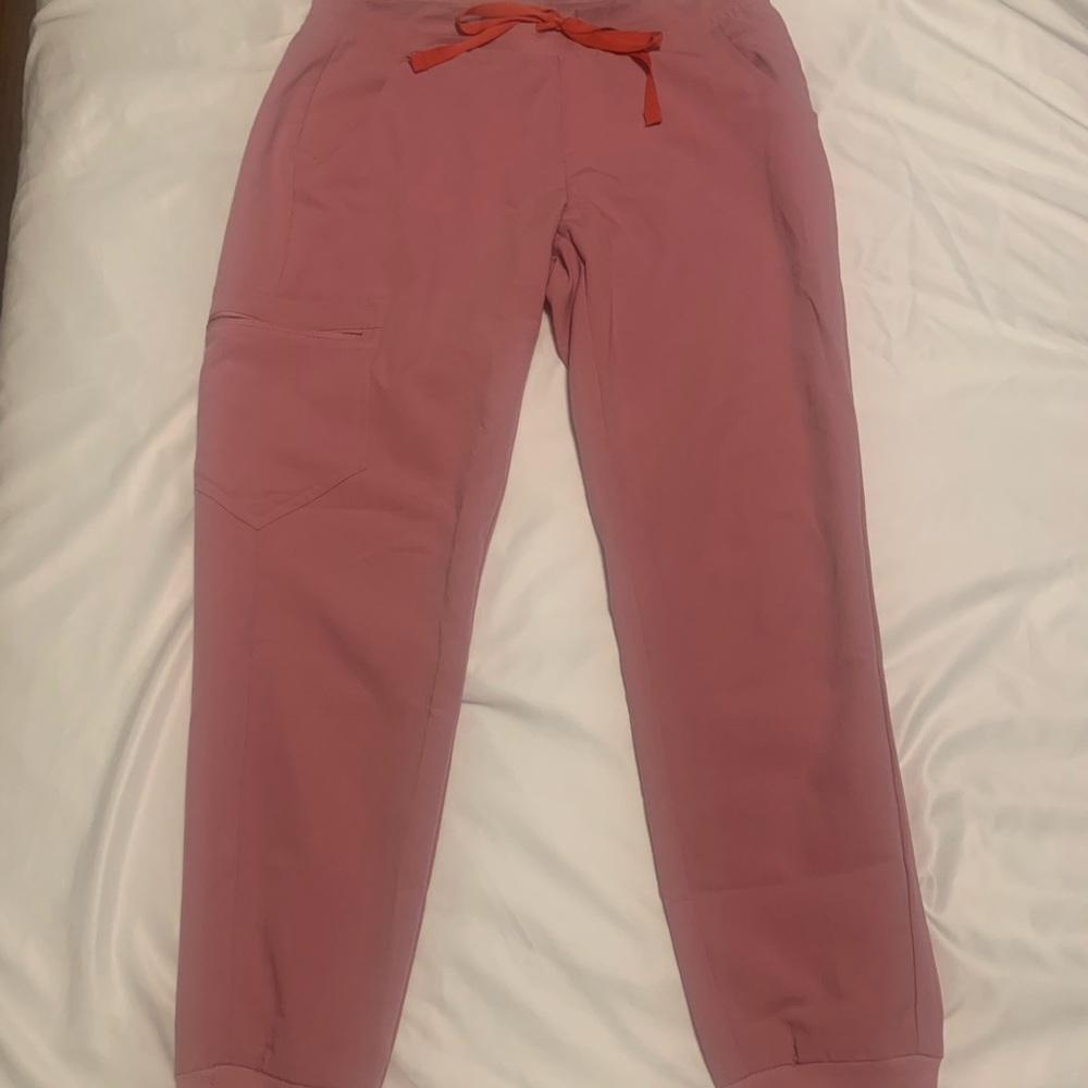 FIGS Chalk Pink Scrub Joggers